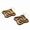 Wooden earrings VESTA Zebrano