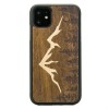 iPhone 11 Mountains Imbuia Wood Case