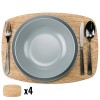 Wooden Table Placemats - Oak - Big - 4pcs