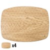 Wooden Table Placemats - Oak - Big - 4pcs