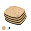 Wooden Table Placemats  Oak  Small  4pcs