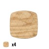 Wooden Table Placemats - Oak - Small - 4pcs