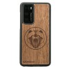 Huawei P40 Bear Merbau Wood Case