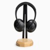 Wood Headphone Stand Geometric - Black - Oak