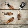 Wooden Keychain Leather Journey Merbau