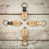 Wooden Keychain Leather Journey Anigre