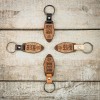 Wooden Keychain Leather Home Sweet Home Merbau