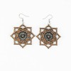 Wooden earrings MANDALA Merbau