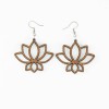 Wooden earrings LOTUS Merbau