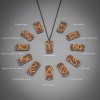 Dog tag Bewood Zodiac Signs Imbuia Black