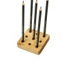 Wooden Pen Stand Organizer - Oak