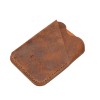 Leather card holder Bewood - Wrap - Cognac
