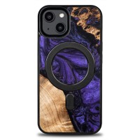 Etui Bewood Unique na iPhone 14 - Violet z MagSafe