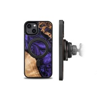 Etui Bewood Unique na iPhone 14 - Violet z MagSafe