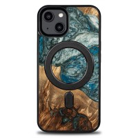 Etui Bewood Unique na iPhone 14 - Planets - Ziemia z MagSafe
