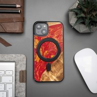 Etui Bewood Unique na iPhone 14 - Neons - Paris z MagSafe