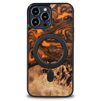 Etui Bewood Unique na iPhone 13 Pro Max - Orange z MagSafe