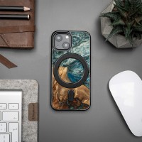 mini: Etui Bewood Unique na iPhone 13 Mini - Planets - Ziemia z MagSafe (3)