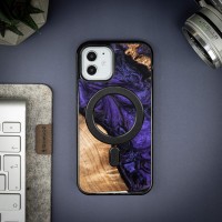 Etui Bewood Unique na iPhone 12 / 12 Pro - Violet z MagSafe