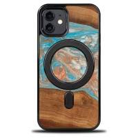 Etui Bewood Unique na iPhone 12 / 12 Pro - Planets - Saturn z MagSafe