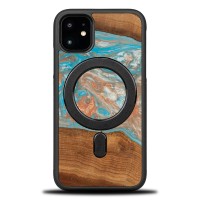 Etui Bewood Unique na iPhone 11 - Planets - Saturn z MagSafe