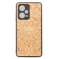 Drewniane Etui Bewood Redmi Note 12 Pro 5G KALENDARZ AZTECKI ANIEGRE