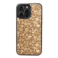 Apple iPhone 15 Pro Max Flowers Anigre Bewood Wood Case