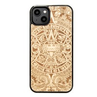 Apple iPhone 15 Plus Aztec Calendar Anigre Bewood Wood Case