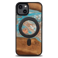 Etui Bewood Unique do iPhone 15 - Planets Saturn z MagSafe