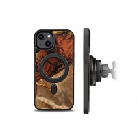Etui Bewood Unique do iPhone 15 - 4 Żywioły Ogień z MagSafe