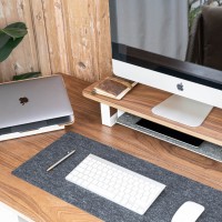 Laptop stand - Bewood Laptop Riser - White - Walnut