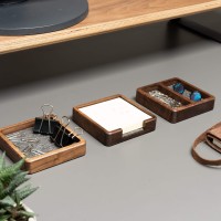 Paper Pad Wooden Organizer - Walnut