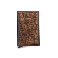 Bewood Unique Black card holder - Hexagon Imbuia