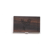 Personalized Wooden Business Card Holder Inox - Your Logo - Design