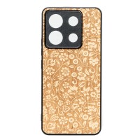 Xiaomi Redmi Note 13 5G Flowers Anigre Bewood Wood Case