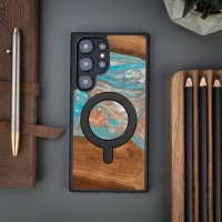 Etui Bewood Unique na Samsung Galaxy S24 Ultra - Planets - Saturn z MagSafe
