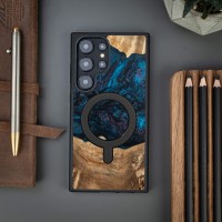 Etui Bewood Unique na Samsung Galaxy S24 Ultra - Planets - Neptun z MagSafe