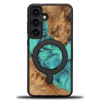 Etui Bewood Unique na Samsung Galaxy S24 - Turquoise z MagSafe