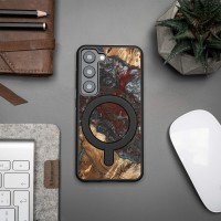 Etui Bewood Unique na Samsung Galaxy S23 - Planets - Pluton z MagSafe