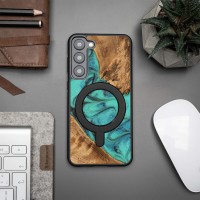 Etui Bewood Unique na Samsung Galaxy S23 Plus - Turquoise z MagSafe
