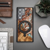 Etui Bewood Unique na Samsung Galaxy S23 Ultra - Planets - Jowisz z MagSafe