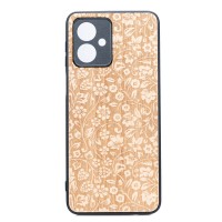 Drewniane Etui Bewood do Motorola G54 5G KWIATY POLNE ANIEGRE