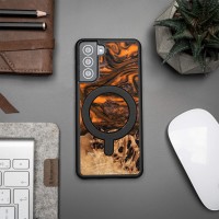 Bewood Resin Case - Samsung Galaxy S21 FE - Orange - MagSafe