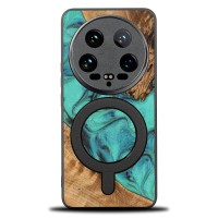 Etui Bewood Unique na Xiaomi 14 Ultra - Turquoise z MagSafe