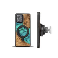 Bewood Resin Case - Motorola Edge 40 Neo - Turquoise - MagSafe