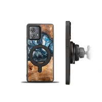 Bewood Resin Case - Motorola Edge 40 Neo - Planets - Earth - MagSafe