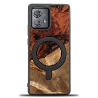 Bewood Resin Case - Motorola Edge 40 Neo - 4 Elements - Fire - MagSafe