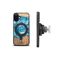 Etui Bewood Unique do iPhone 16 - Planets - Uran z MagSafe