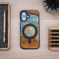 mini: Etui Bewood Unique do iPhone 16 - Planets - Saturn z MagSafe (4)