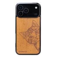 mini: Apple iPhone 17 Pro Max Cat Lover Imbuia Wood Case (1)
